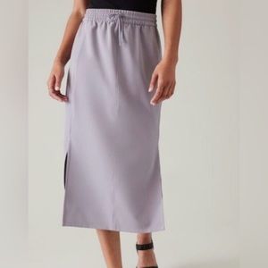 Purple Athleta Stride Midi Skirt size small